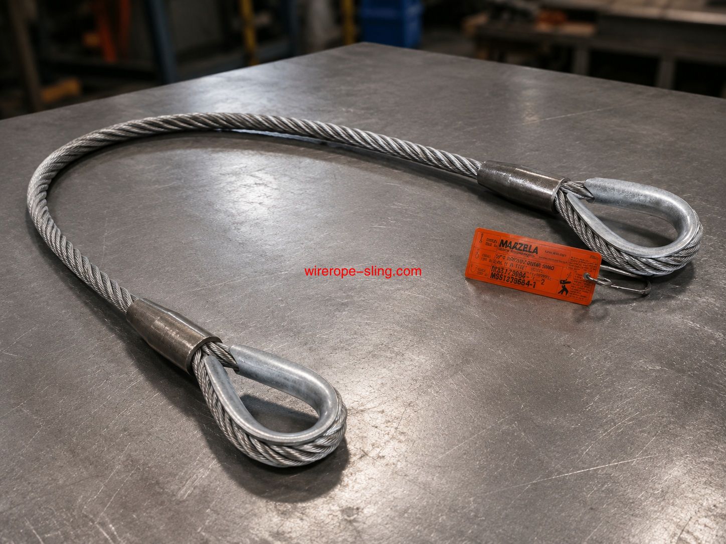 Flemish Eye Wire Rope Sling 5/8in x 10ft WLL 3.9T Vertical / 7.8T Basket | LKS